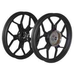 Ζάντες Αλουμινίου Yamaha Crypton-X 135 5 σε 10  μπράτσα Tubeless Μαύρες Ματ